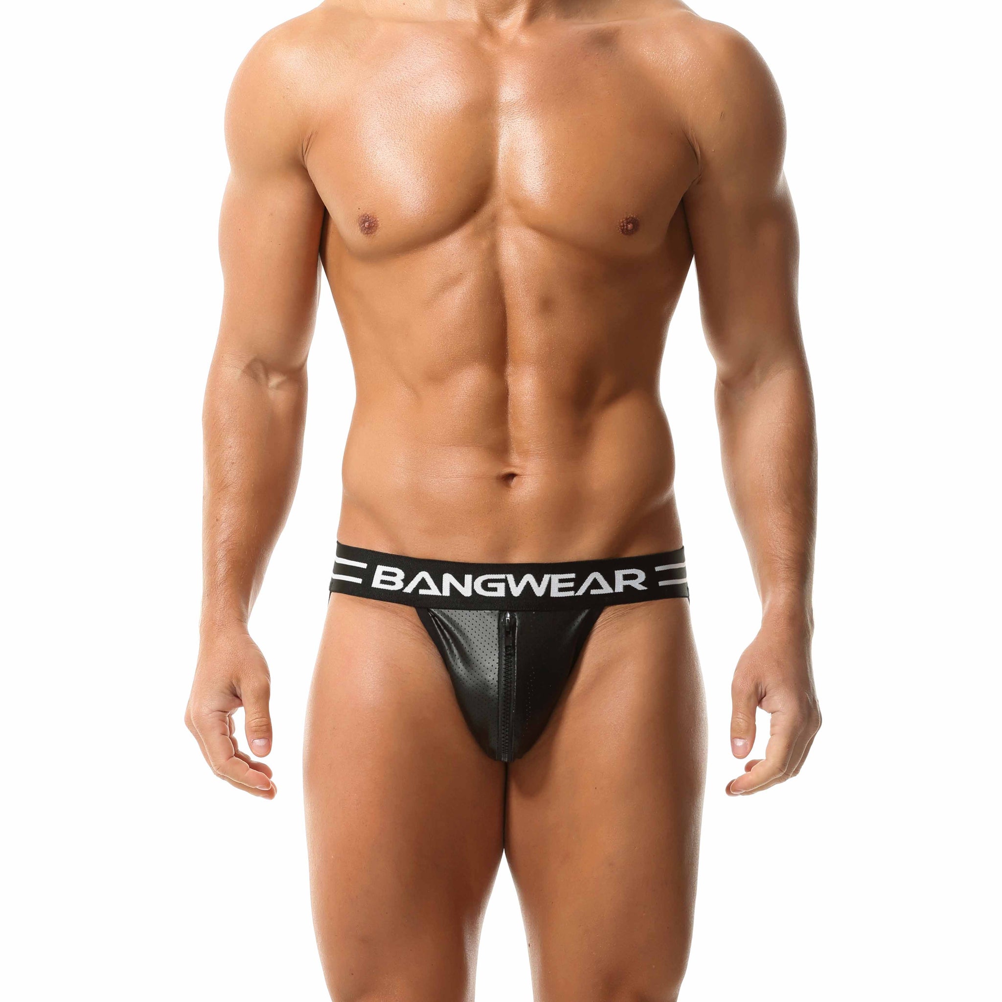 Locker Perforated Jockstrap- Black