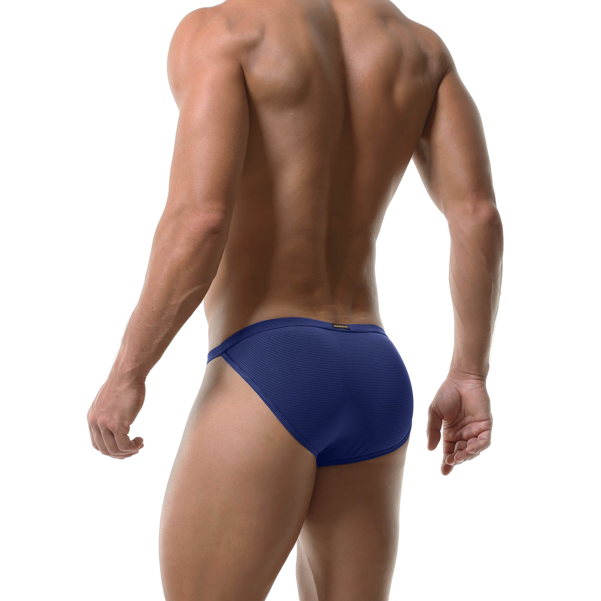 Salient Stripe Muscle Brief- Blue