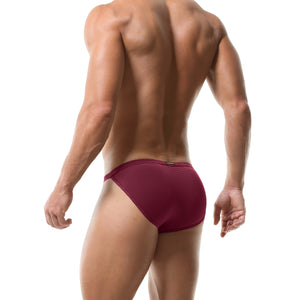 Salient Stripe Muscle Brief- Burgundy
