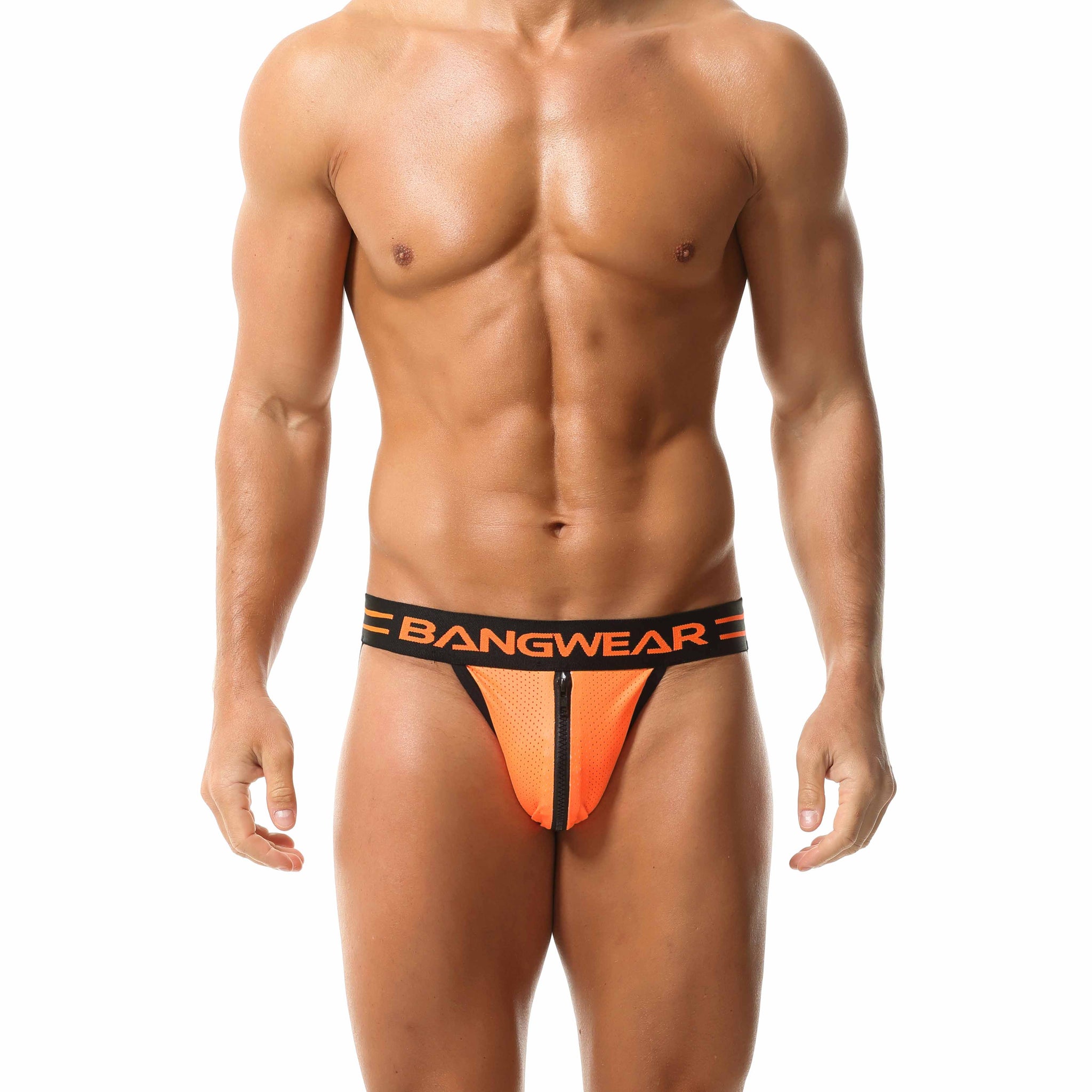 Locker Perforated Jockstrap- Orange